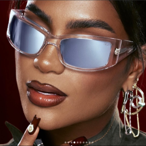 Dezi x Monet Sunglasses Style: Montay Icey Clear Mirror Lense Shield Sunglasses main image 6